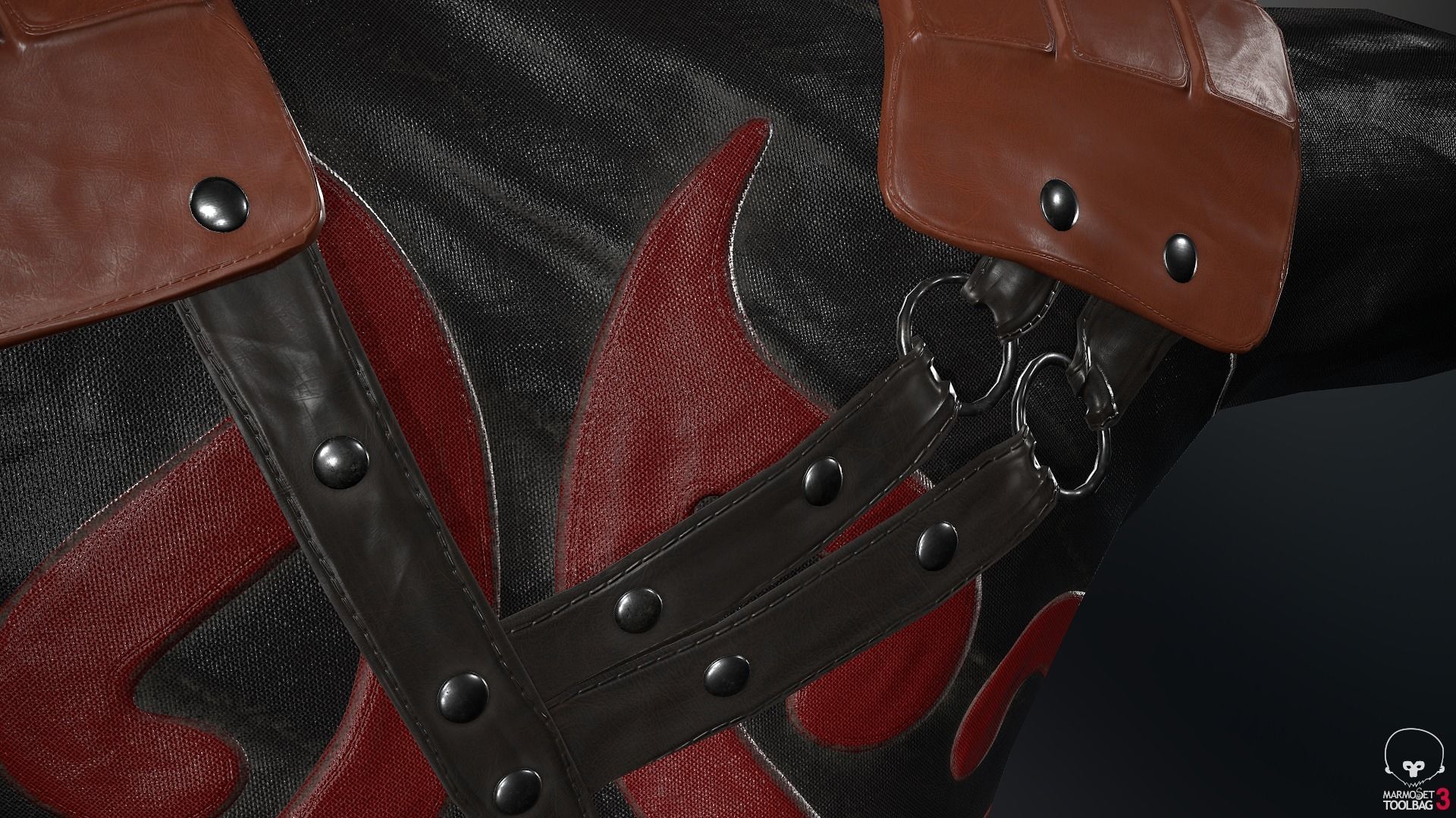 Male Assassin Outfit 3 Low-poly 3D model_19