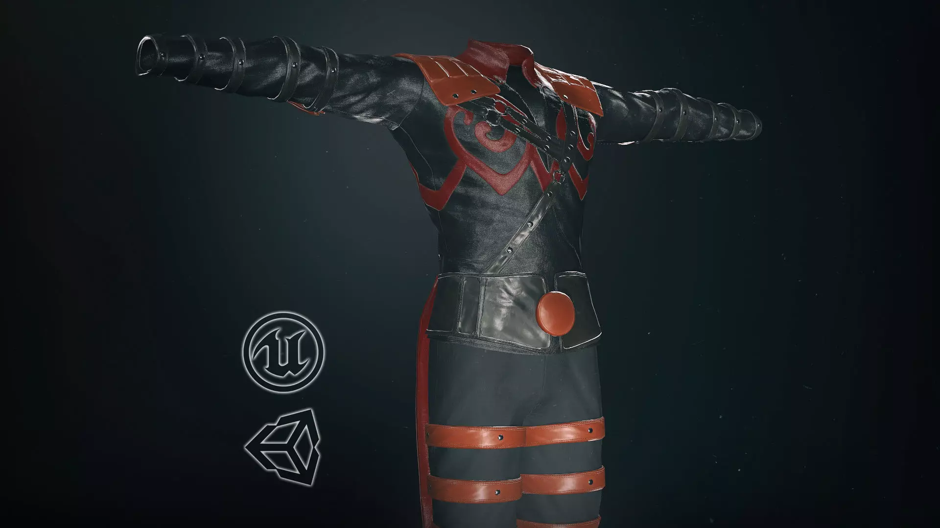 Male Assassin Outfit 3 Low-poly 3D model_0