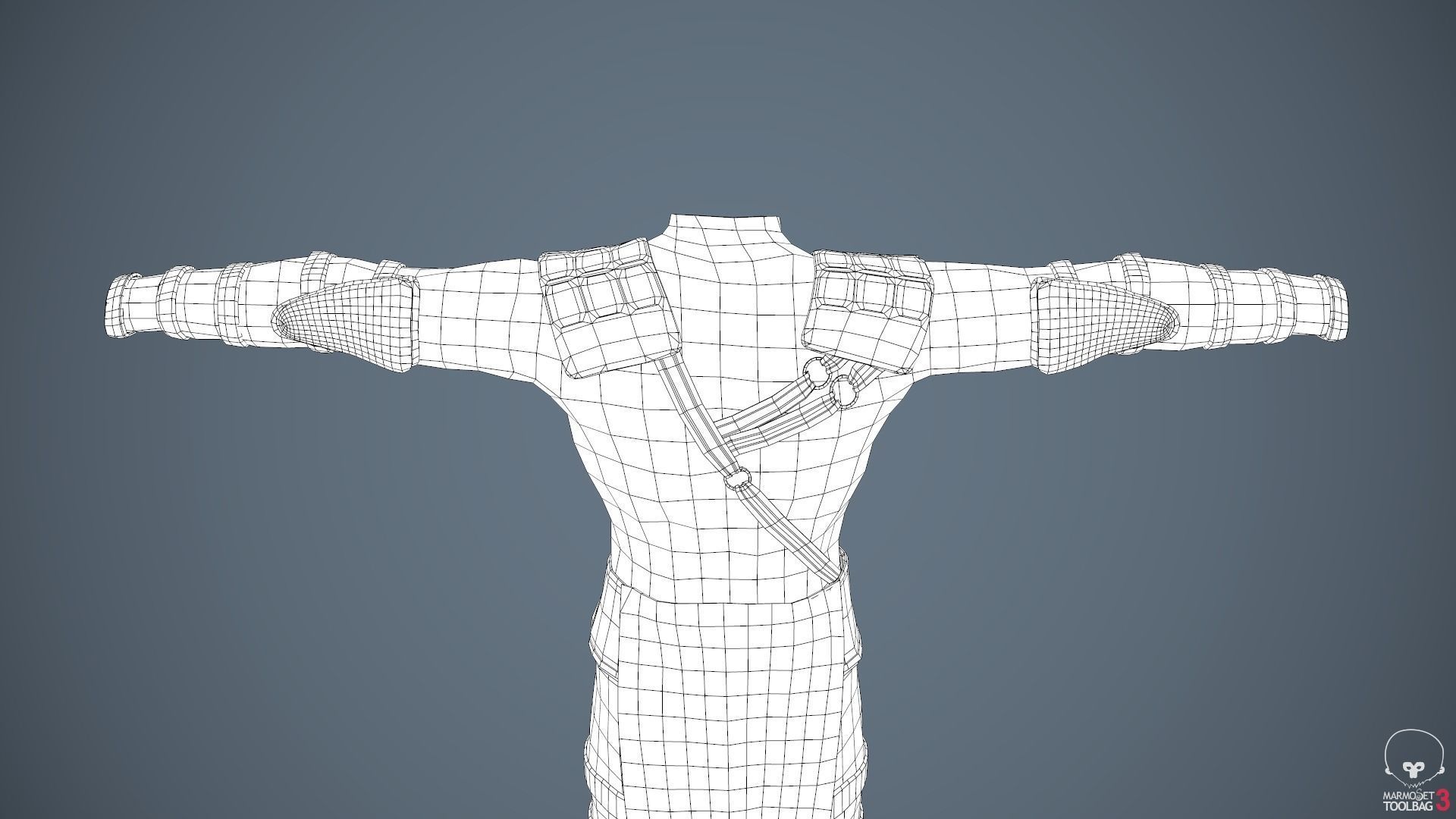 Male Assassin Outfit 3 Low-poly 3D model_63