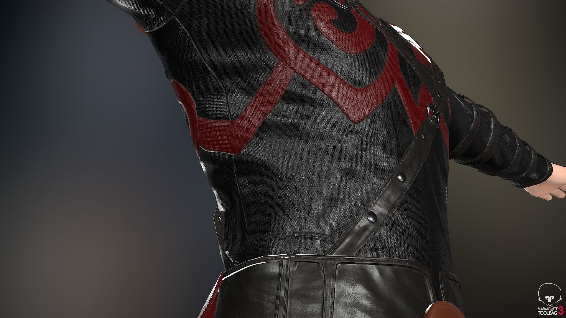 Male Assassin Outfit 3 Low-poly 3D model_22