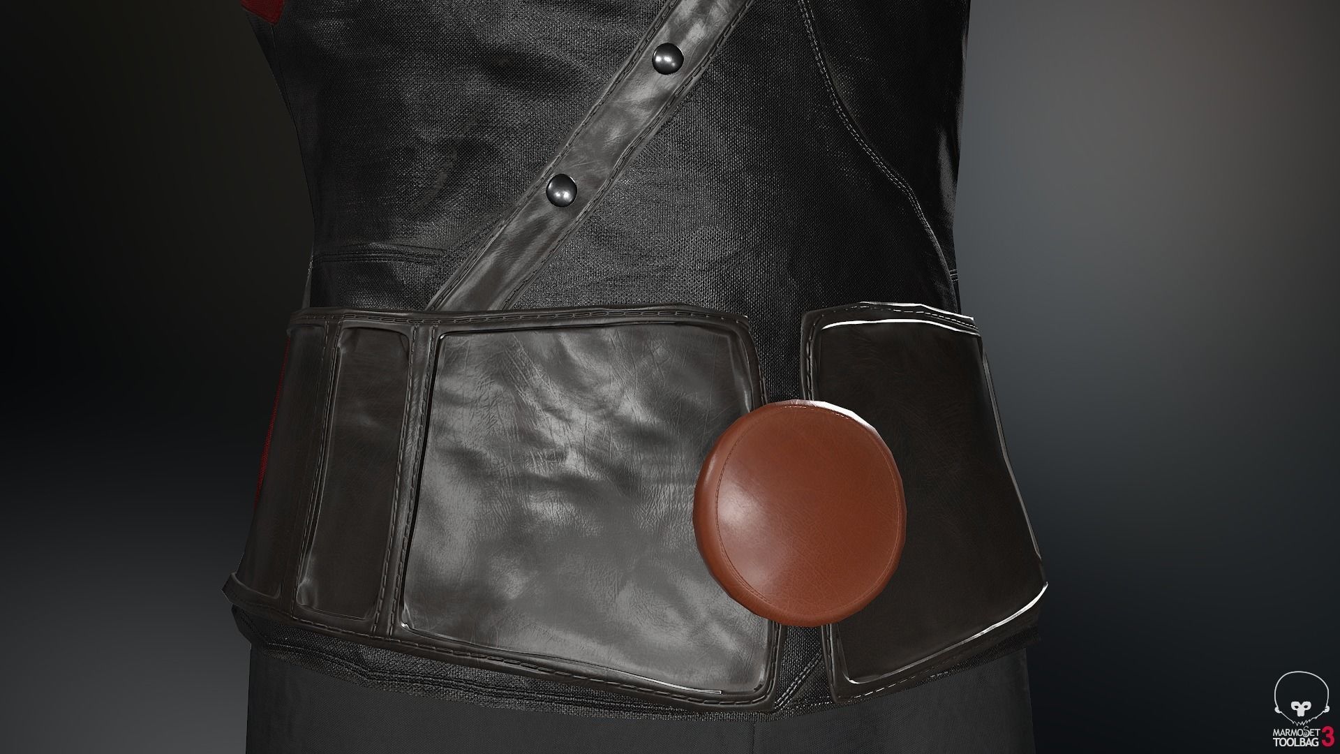 Male Assassin Outfit 3 Low-poly 3D model_14