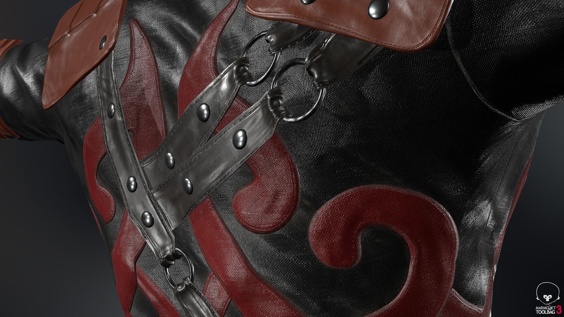 Male Assassin Outfit 3 Low-poly 3D model_20