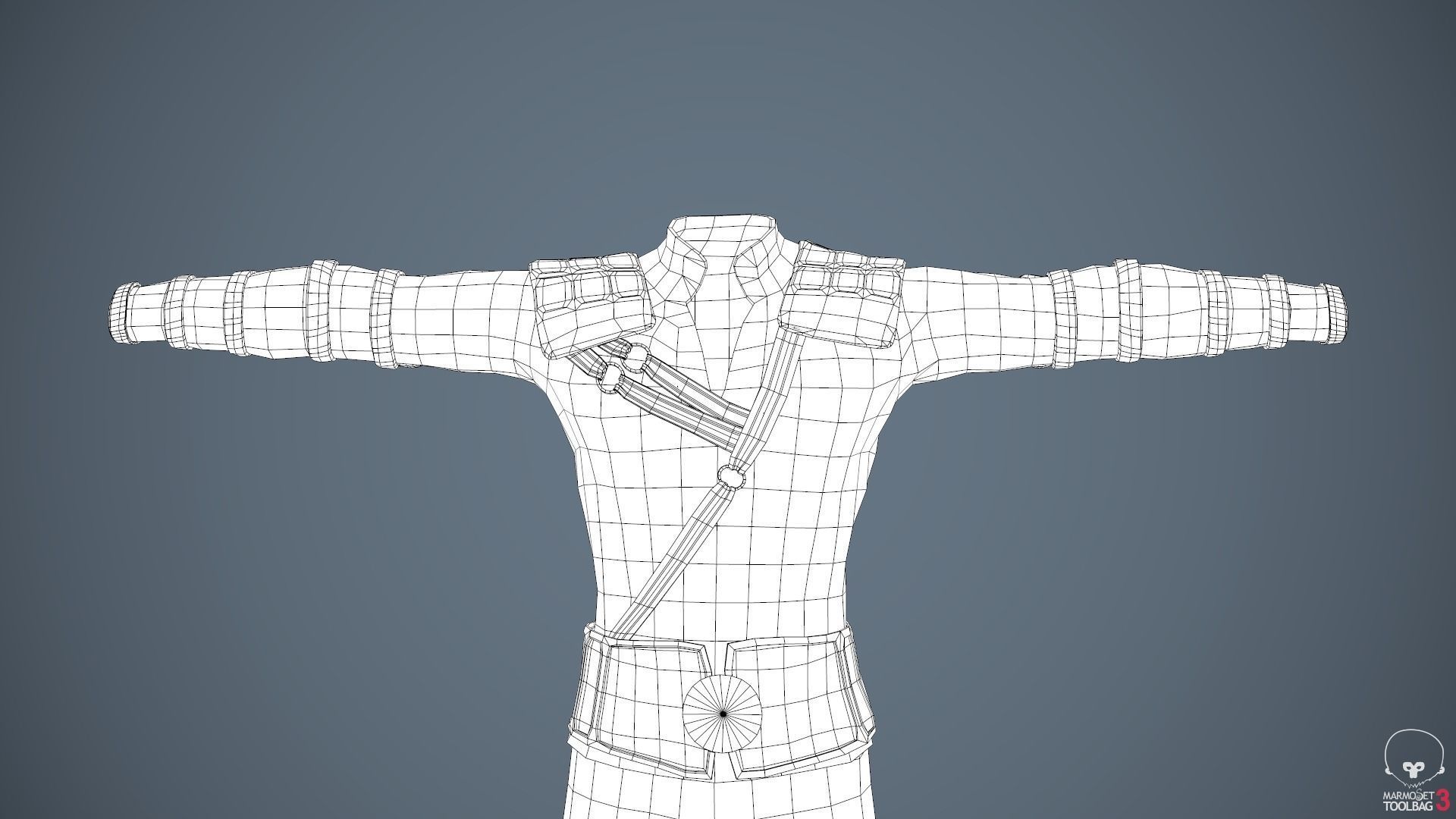 Male Assassin Outfit 3 Low-poly 3D model_59