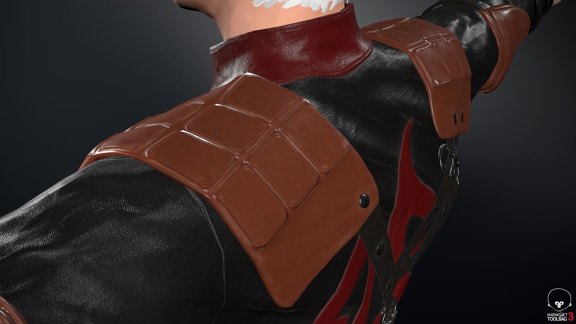 Male Assassin Outfit 3 Low-poly 3D model_18