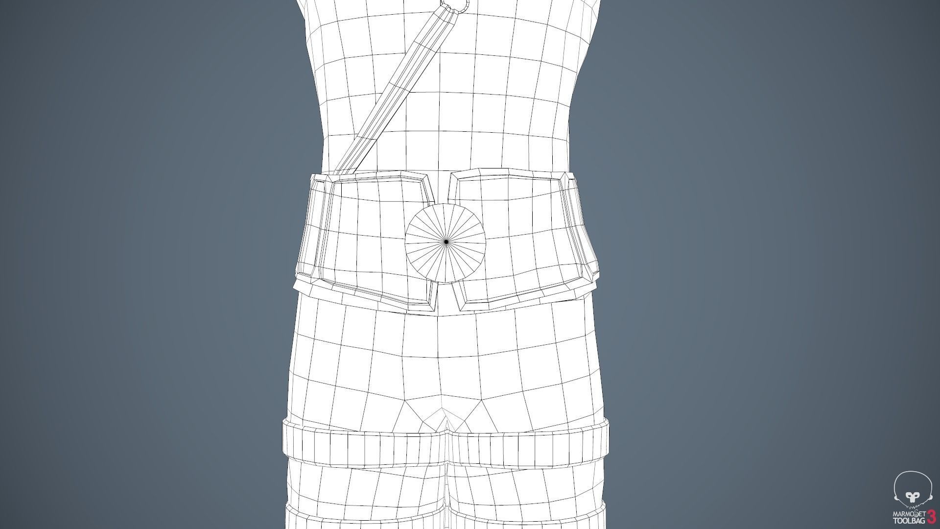 Male Assassin Outfit 3 Low-poly 3D model_60