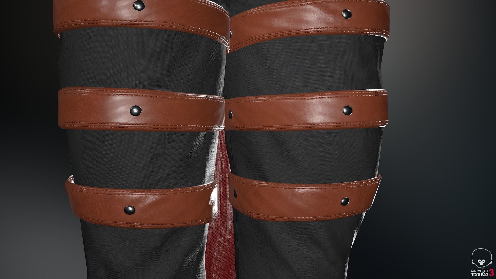 Male Assassin Outfit 3 Low-poly 3D model_34