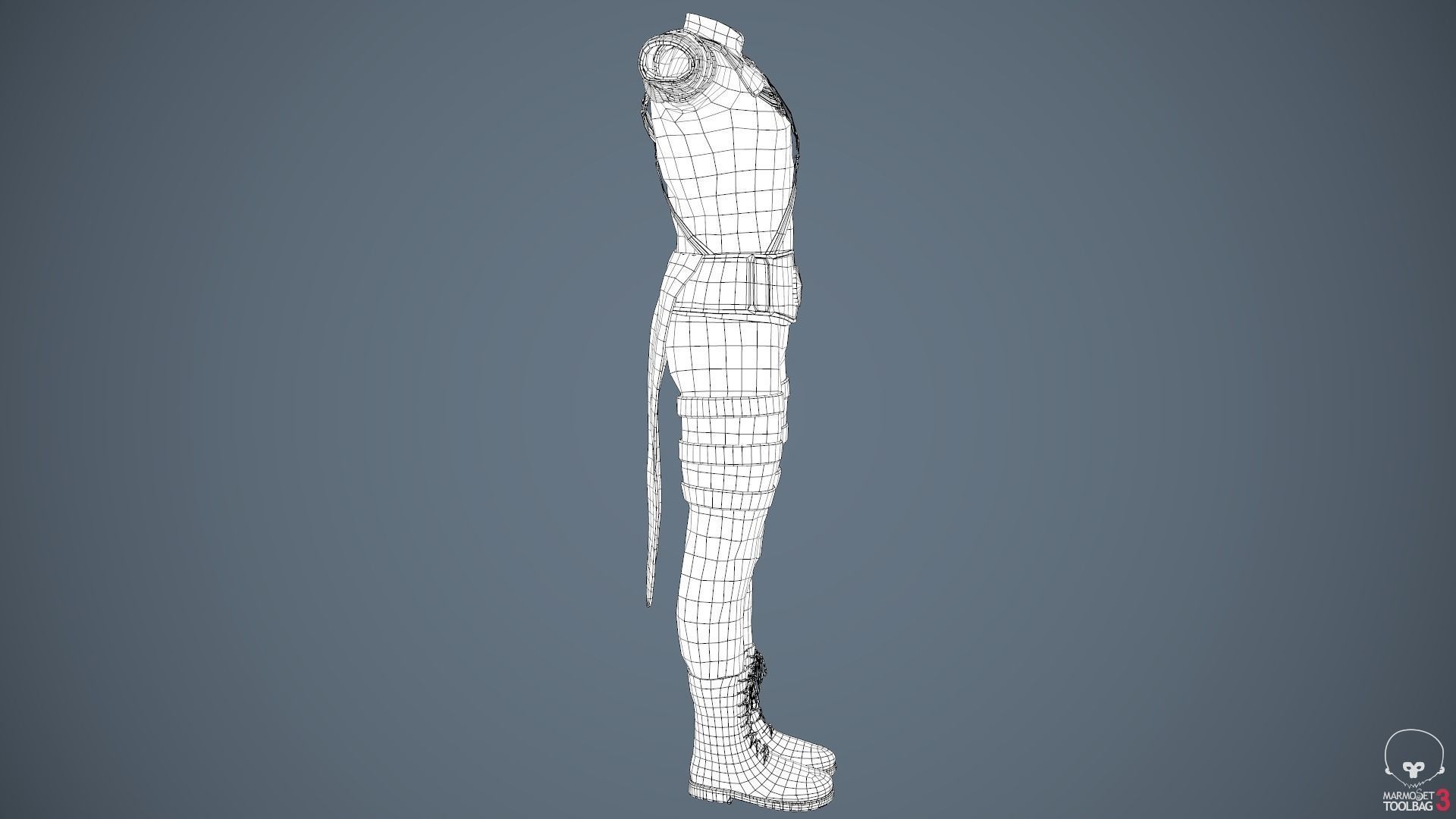 Male Assassin Outfit 3 Low-poly 3D model_57