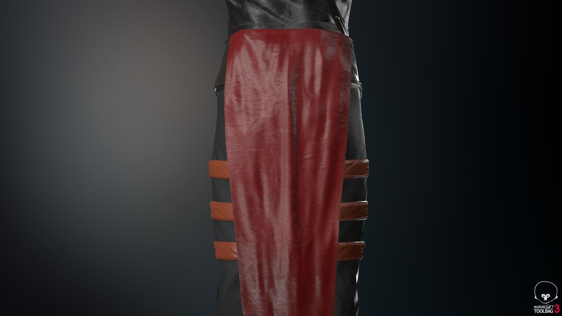 Male Assassin Outfit 3 Low-poly 3D model_37