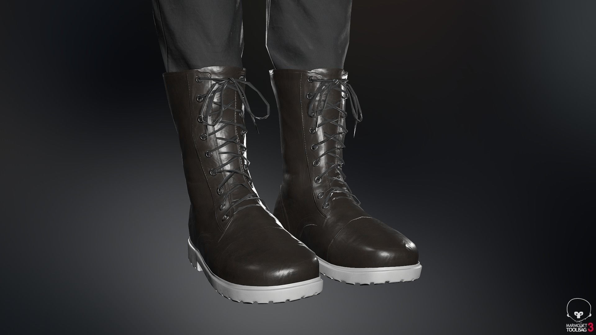 Male Assassin Outfit 3 Low-poly 3D model_43