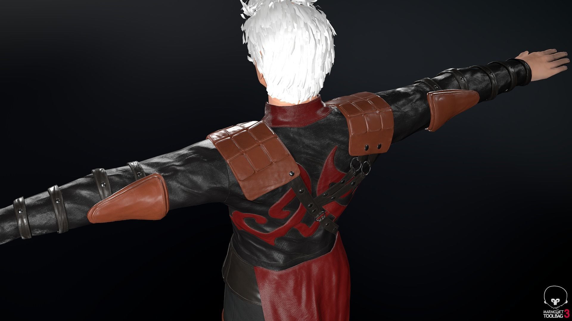 Male Assassin Outfit 3 Low-poly 3D model_25