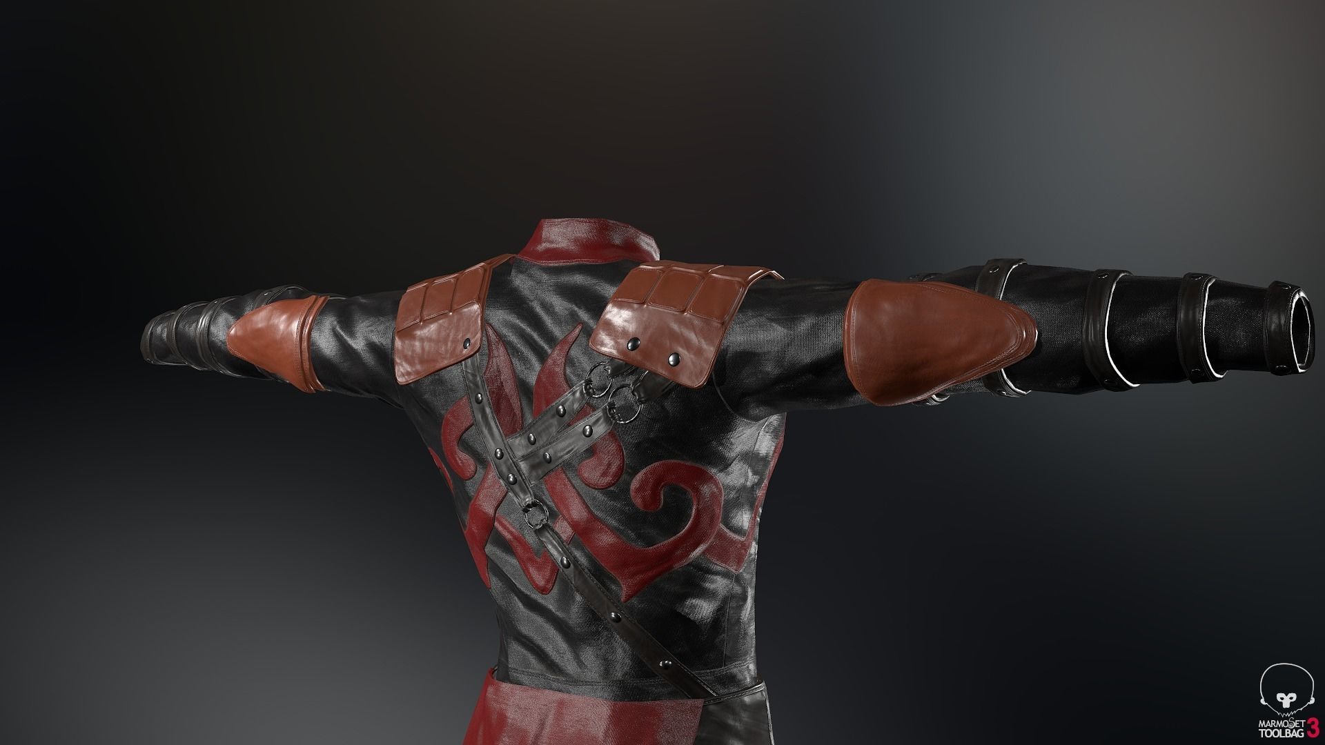 Male Assassin Outfit 3 Low-poly 3D model_52