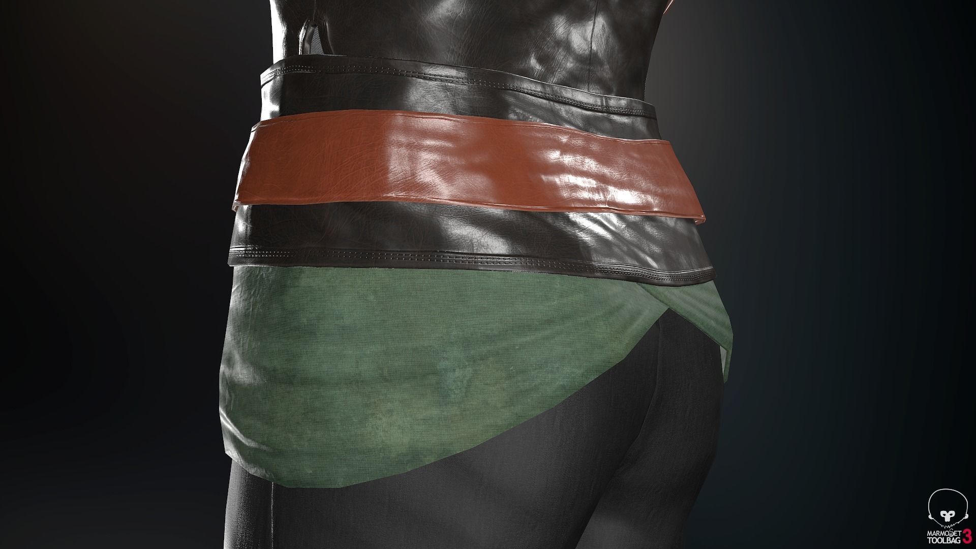 Male Medieval Outfit 2 Low-poly 3D model_31