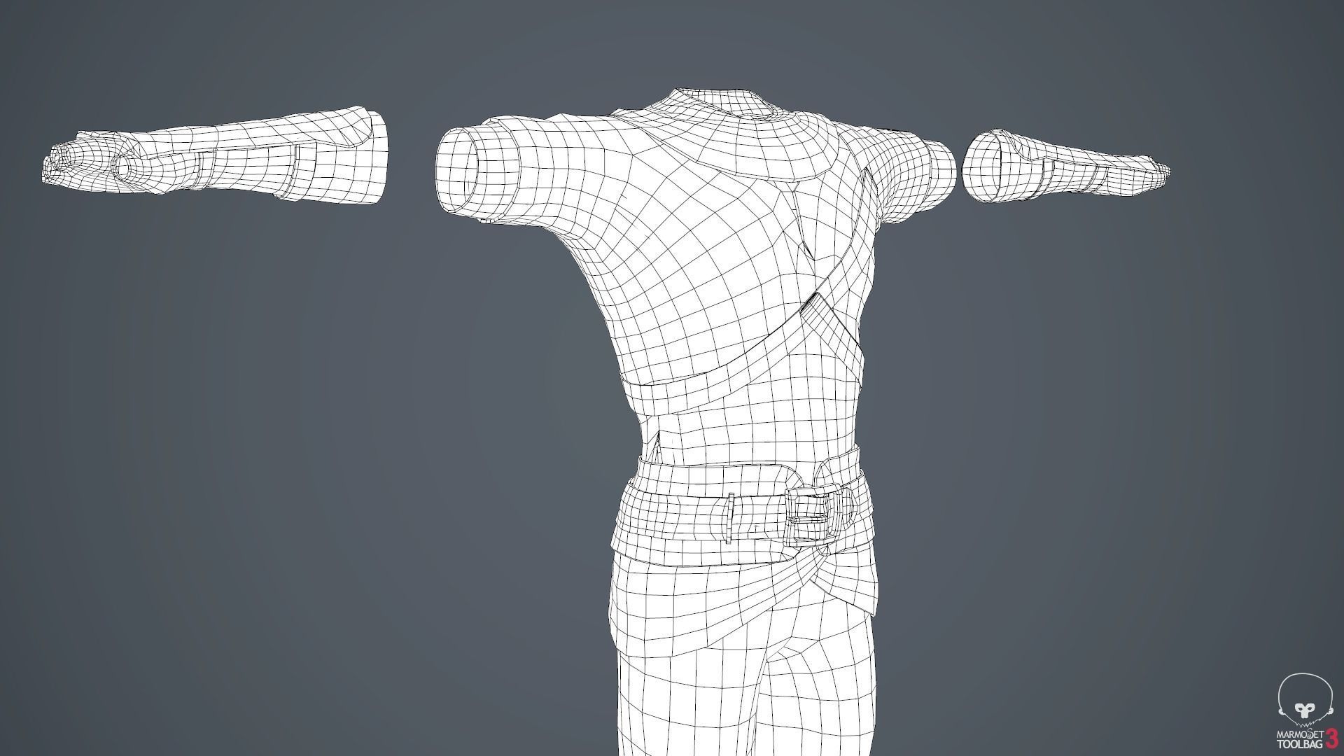 Male Medieval Outfit 2 Low-poly 3D model_67