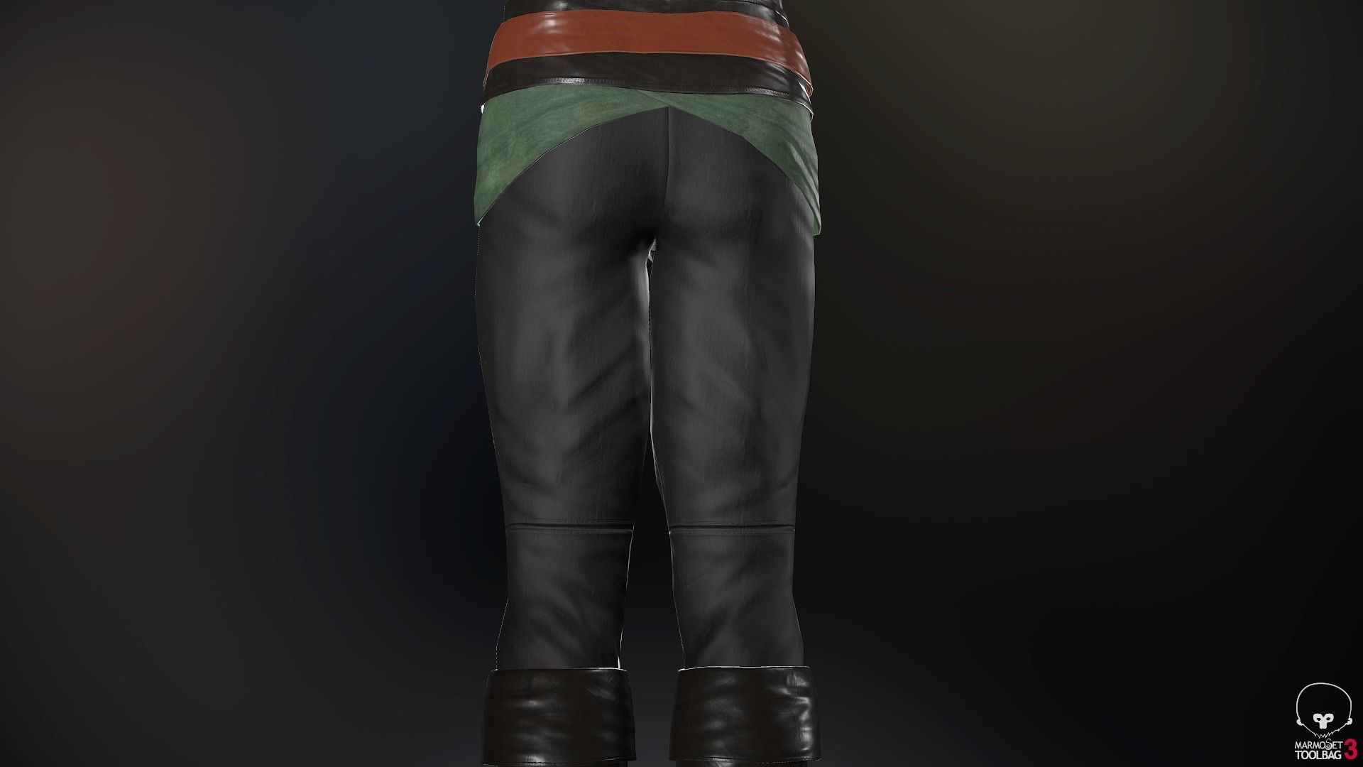 Male Medieval Outfit 2 Low-poly 3D model_38