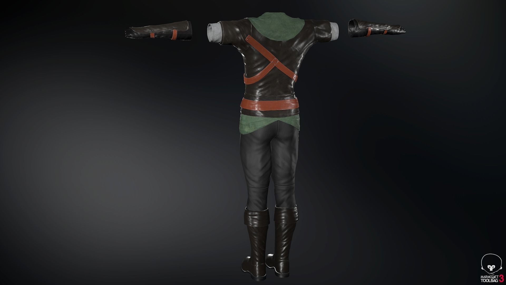 Male Medieval Outfit 2 Low-poly 3D model_58