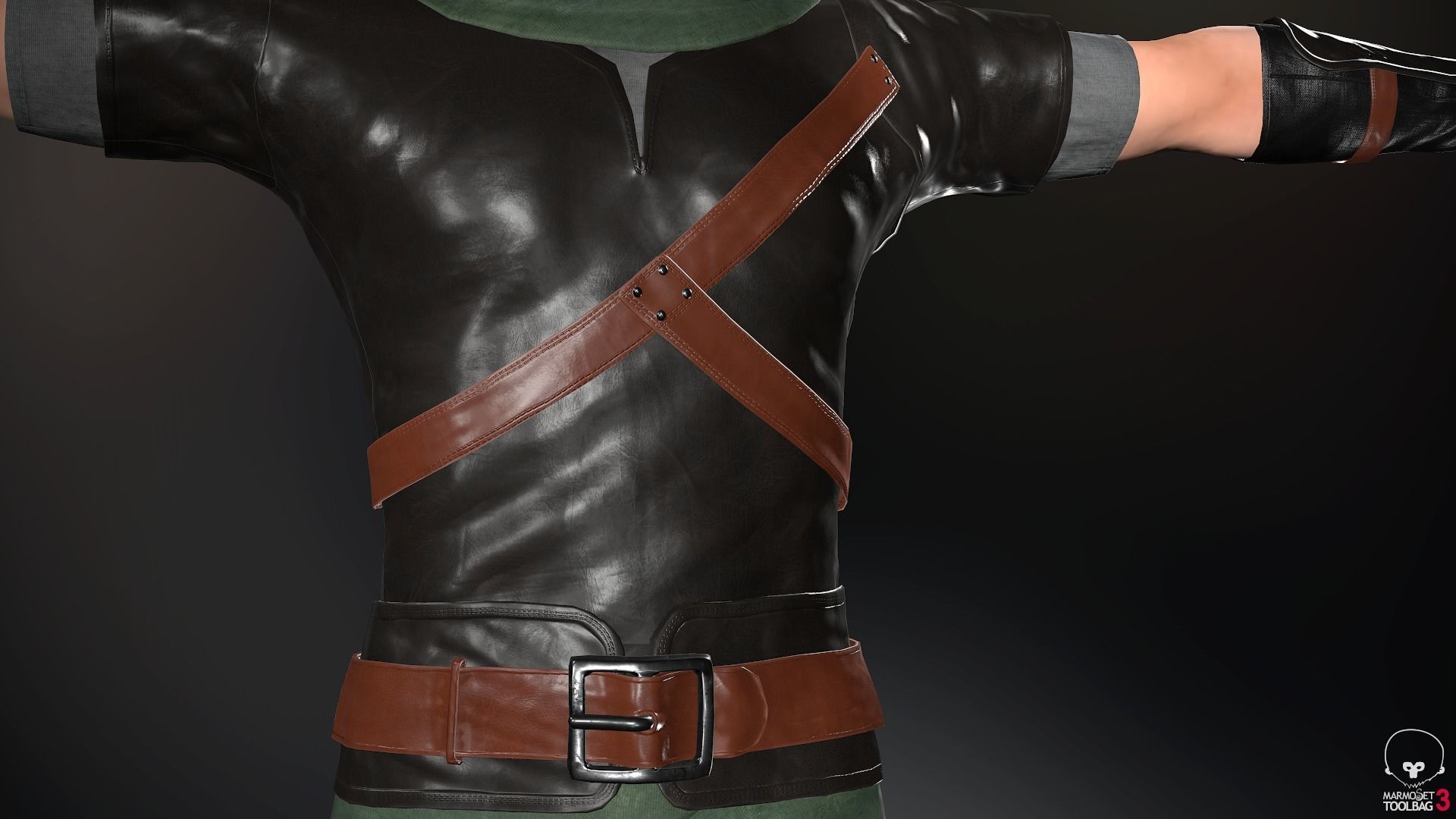 Male Medieval Outfit 2 Low-poly 3D model_12