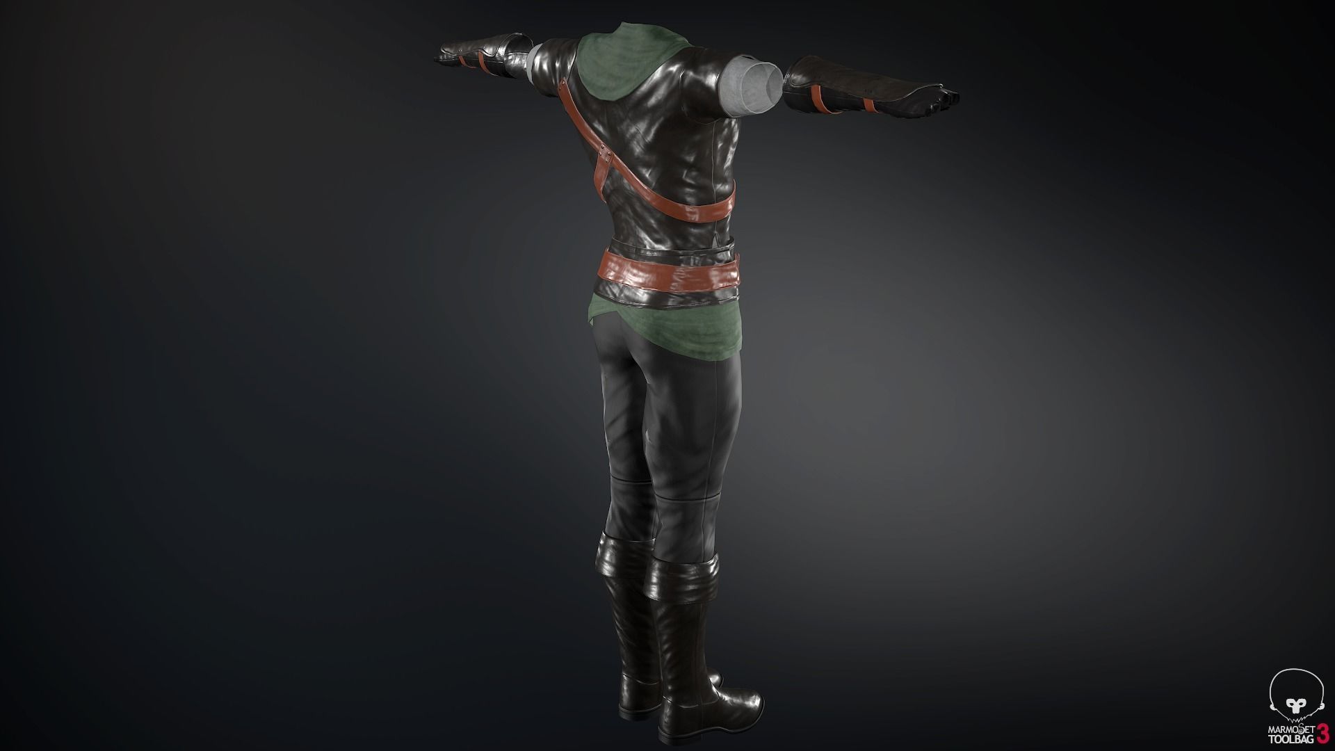 Male Medieval Outfit 2 Low-poly 3D model_59