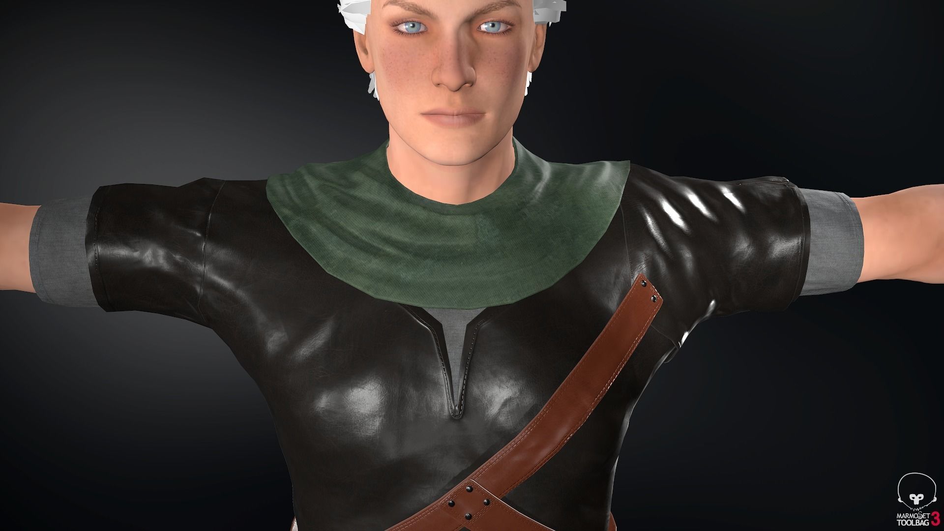 Male Medieval Outfit 2 Low-poly 3D model_15