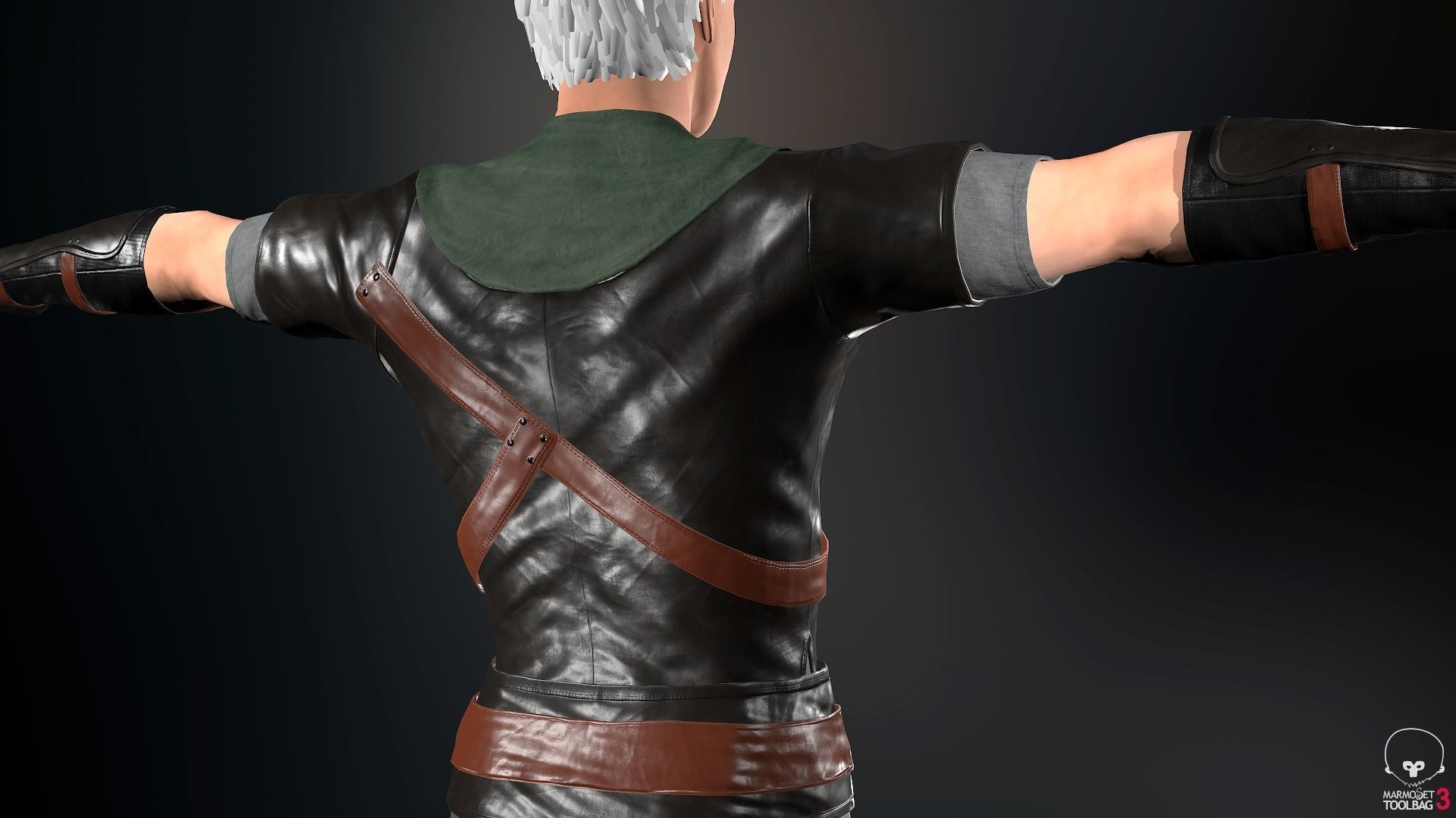 Male Medieval Outfit 2 Low-poly 3D model_27