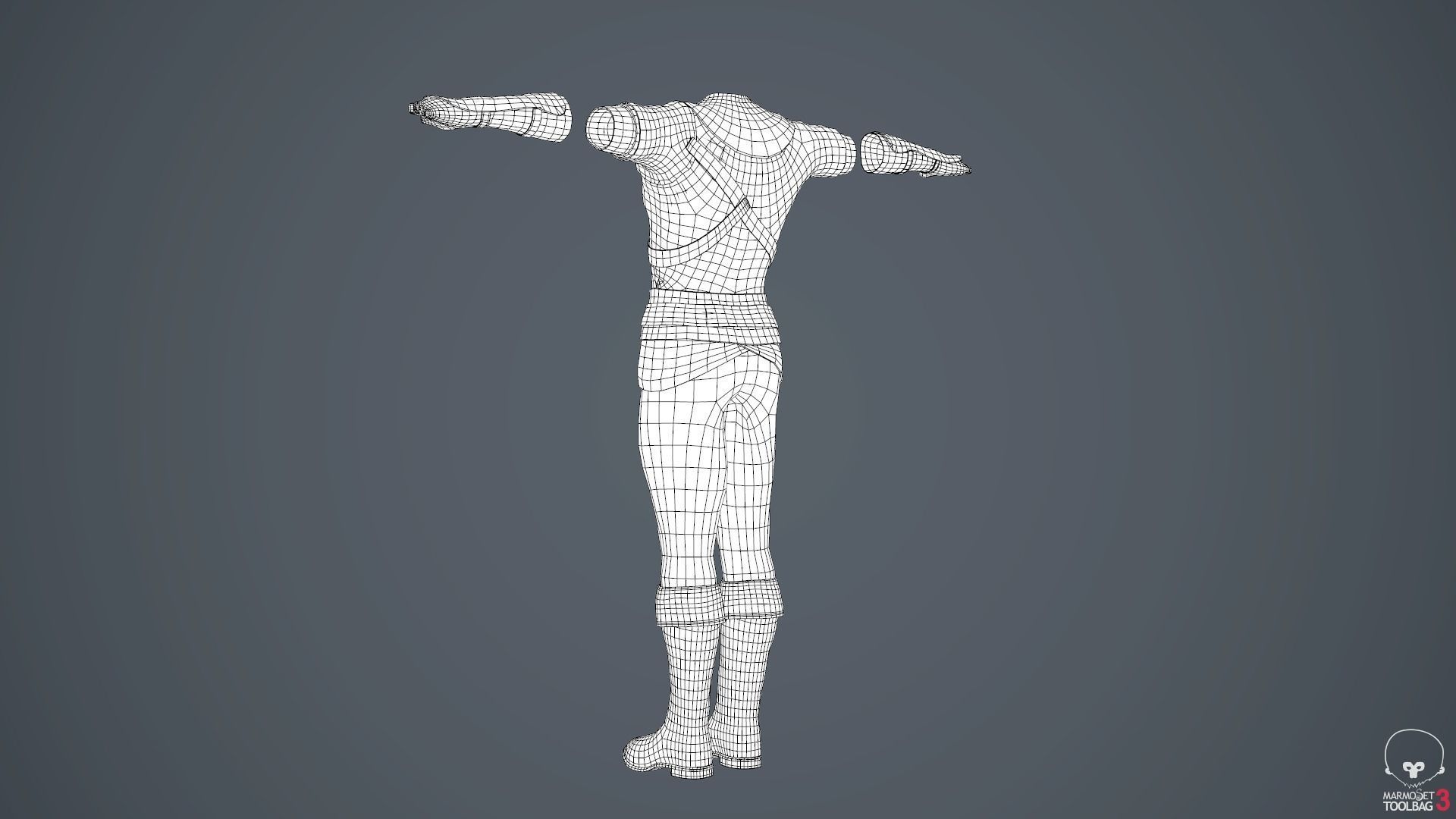 Male Medieval Outfit 2 Low-poly 3D model_64