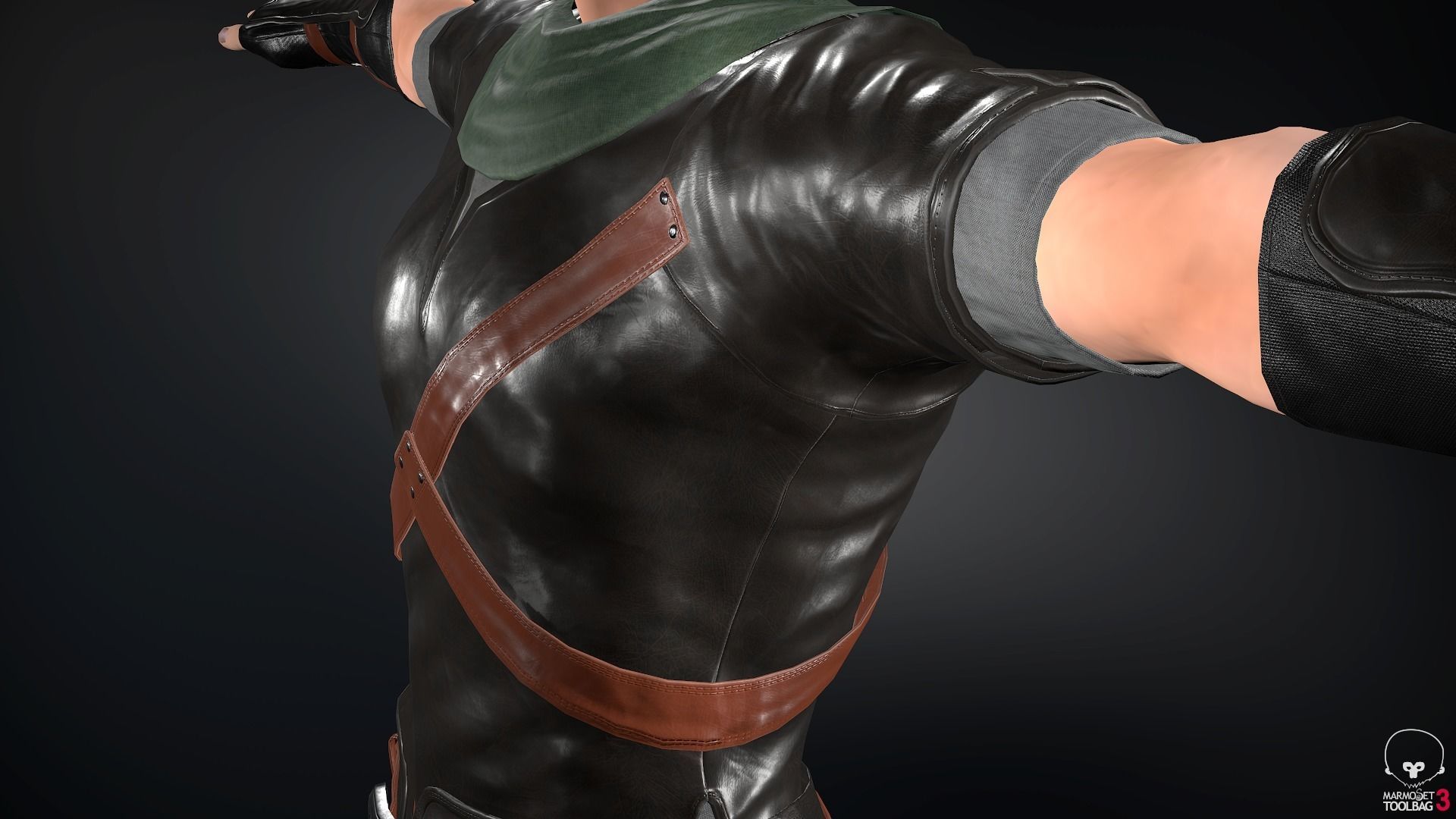 Male Medieval Outfit 2 Low-poly 3D model_17