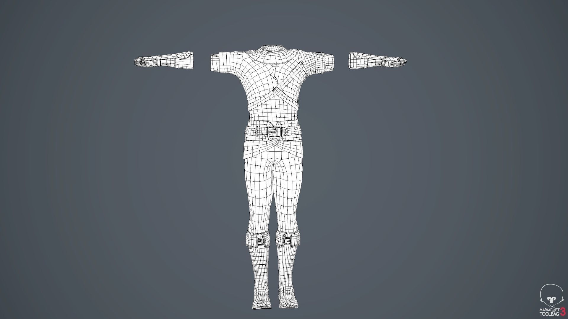 Male Medieval Outfit 2 Low-poly 3D model_62