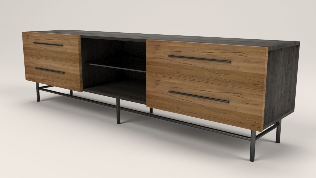 Arimo TV cabinet with drawers Low-poly 3D model_18