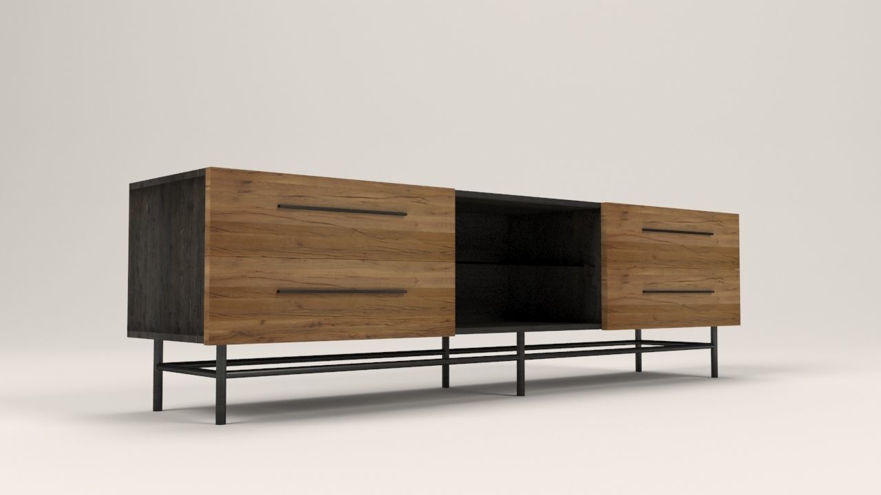 Arimo TV cabinet with drawers Low-poly 3D model_11
