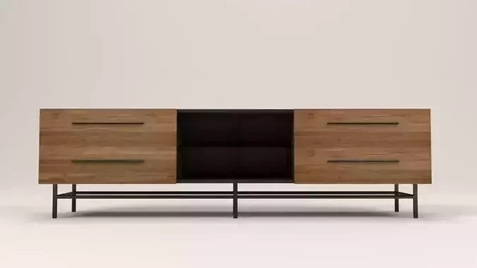 Arimo TV cabinet with drawers Low-poly 3D model