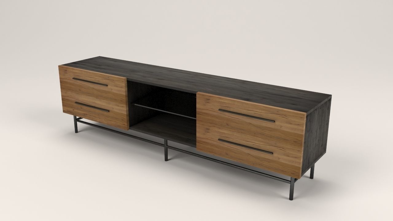 Arimo TV cabinet with drawers Low-poly 3D model_15