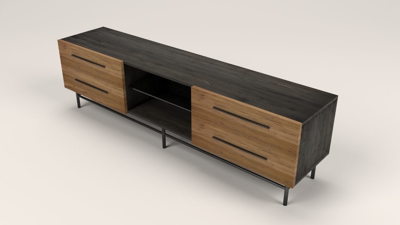 Arimo TV cabinet with drawers Low-poly 3D model_10