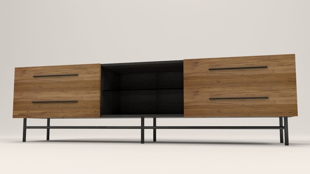 Arimo TV cabinet with drawers Low-poly 3D model_17