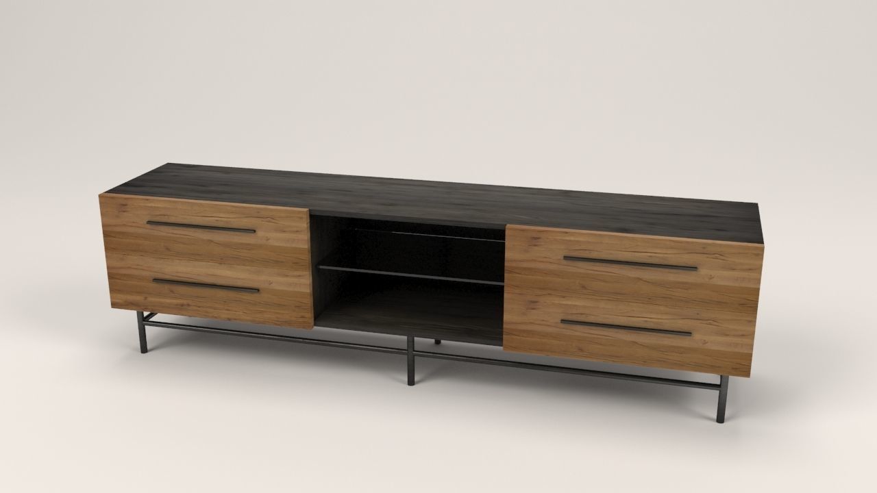 Arimo TV cabinet with drawers Low-poly 3D model_16