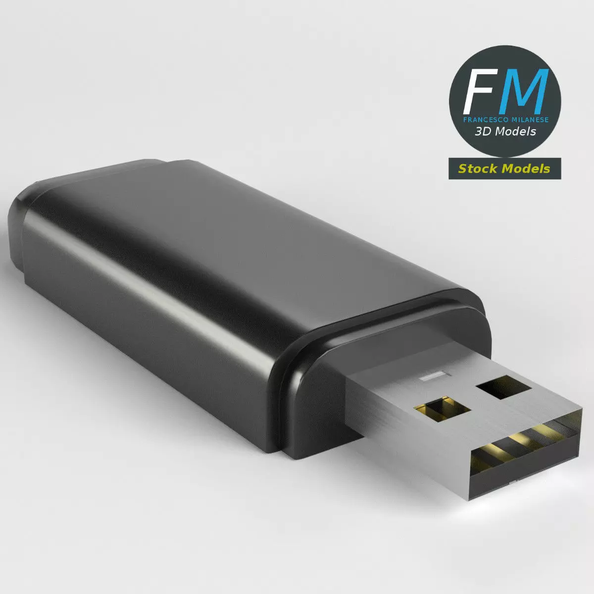USB pen drive 3D model | CGTrader