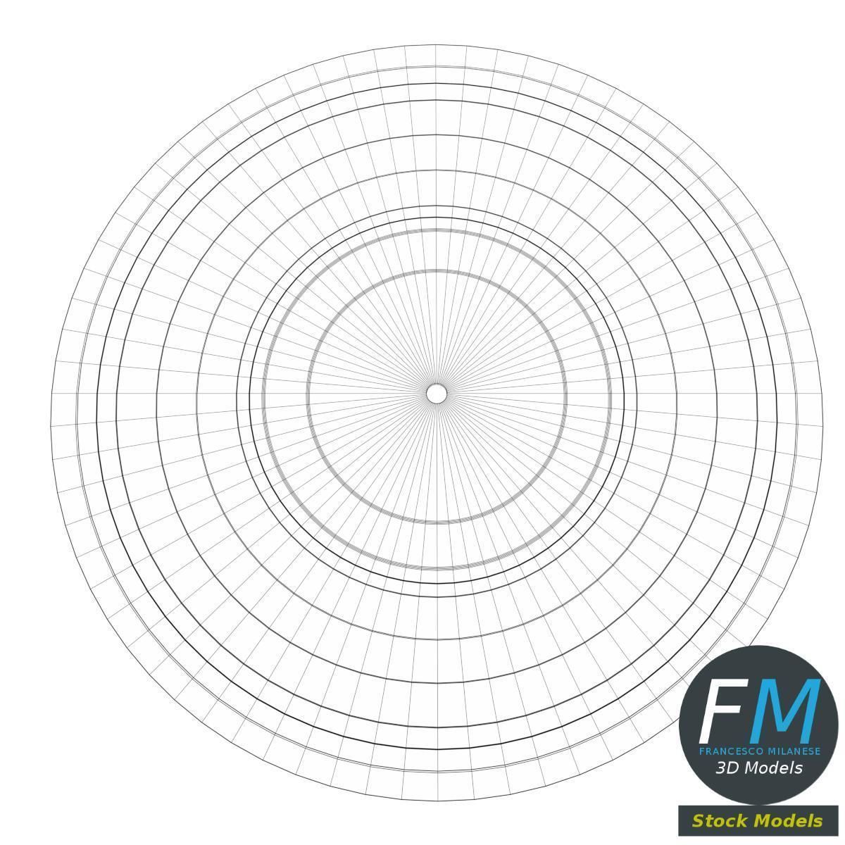 Vinyl Phonograph Record Low-poly 3D model_7