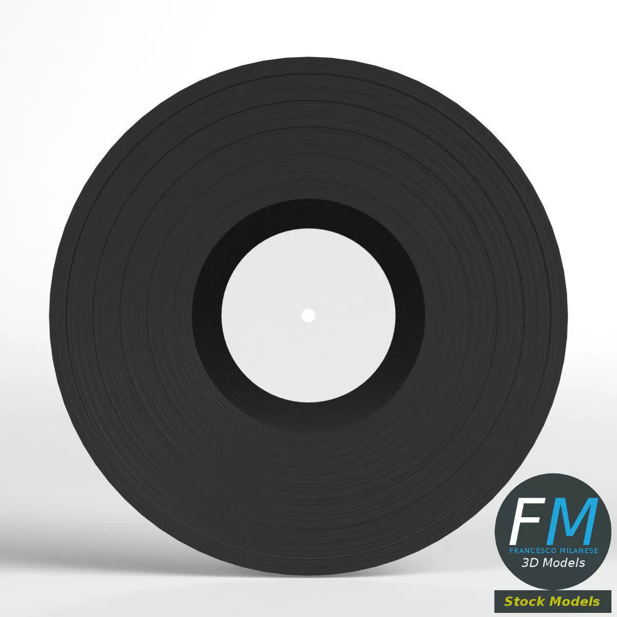 Vinyl Phonograph Record Low-poly 3D model_0