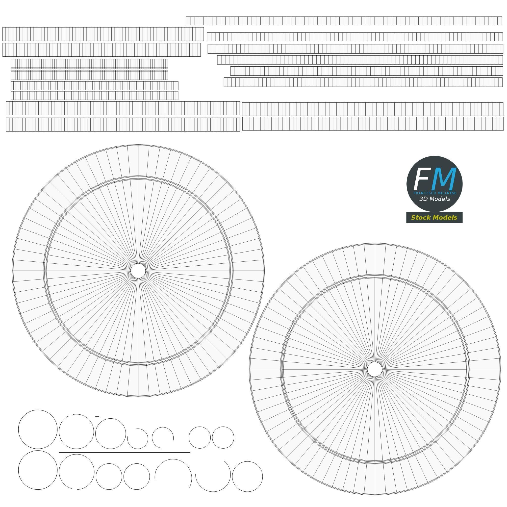 Vinyl Phonograph Record Low-poly 3D model_11