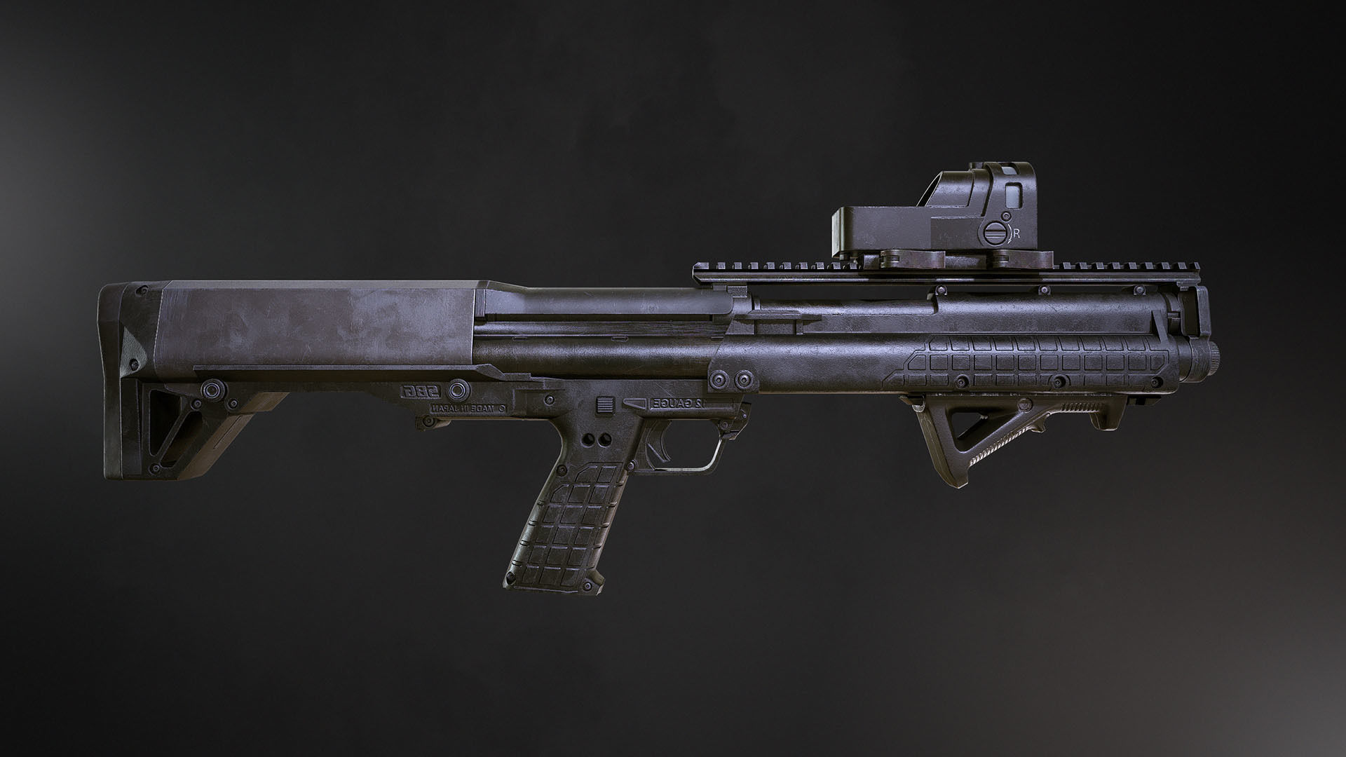 SBG Bullpup Shotgun Low-poly 3D model_7