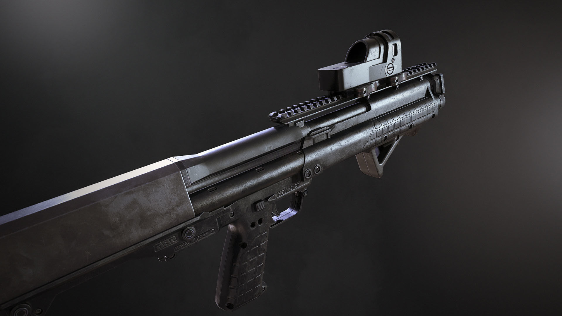 SBG Bullpup Shotgun Low-poly 3D model_5