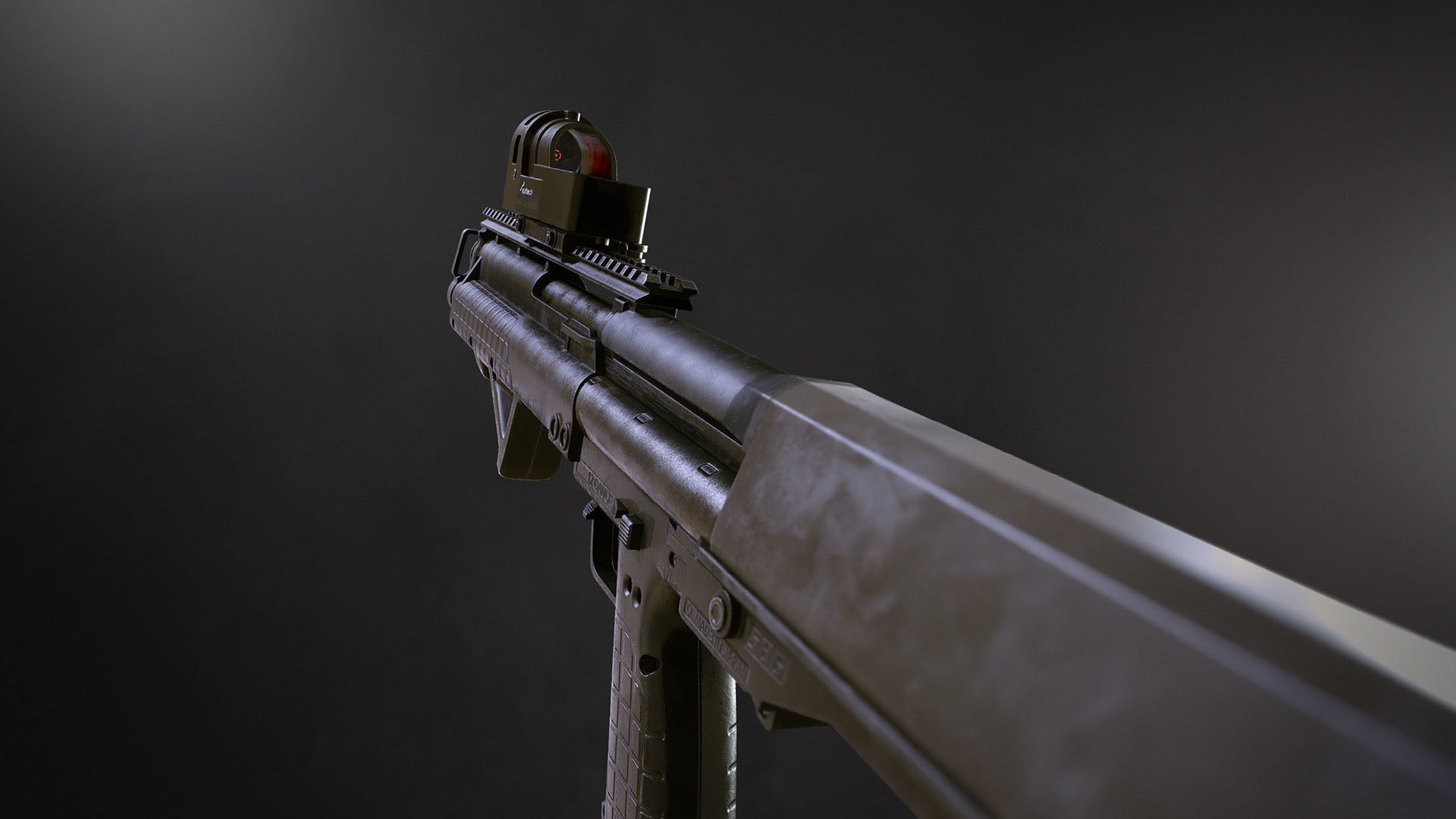 SBG Bullpup Shotgun Low-poly 3D model_3