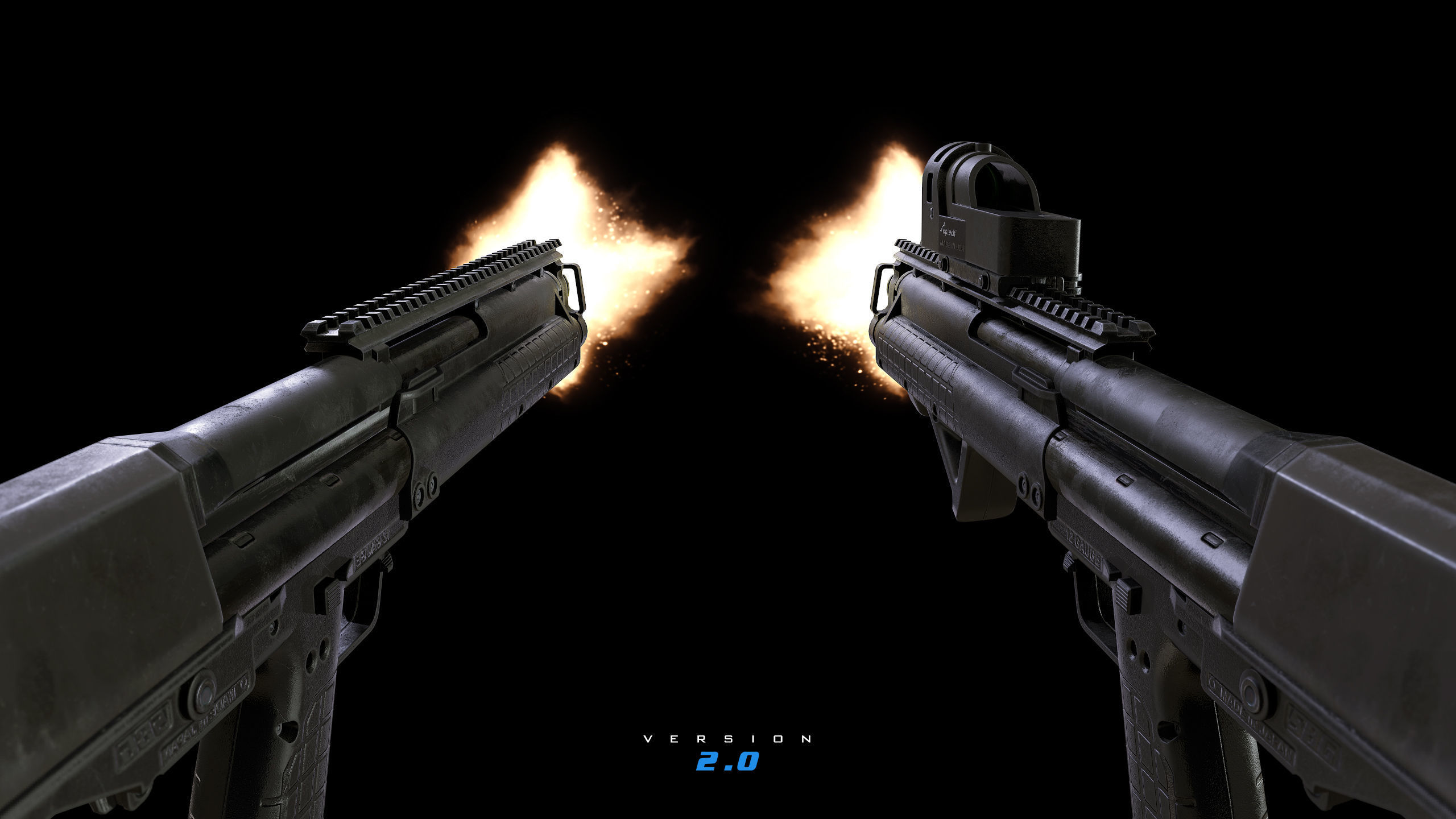 SBG Bullpup Shotgun Low-poly 3D model_2