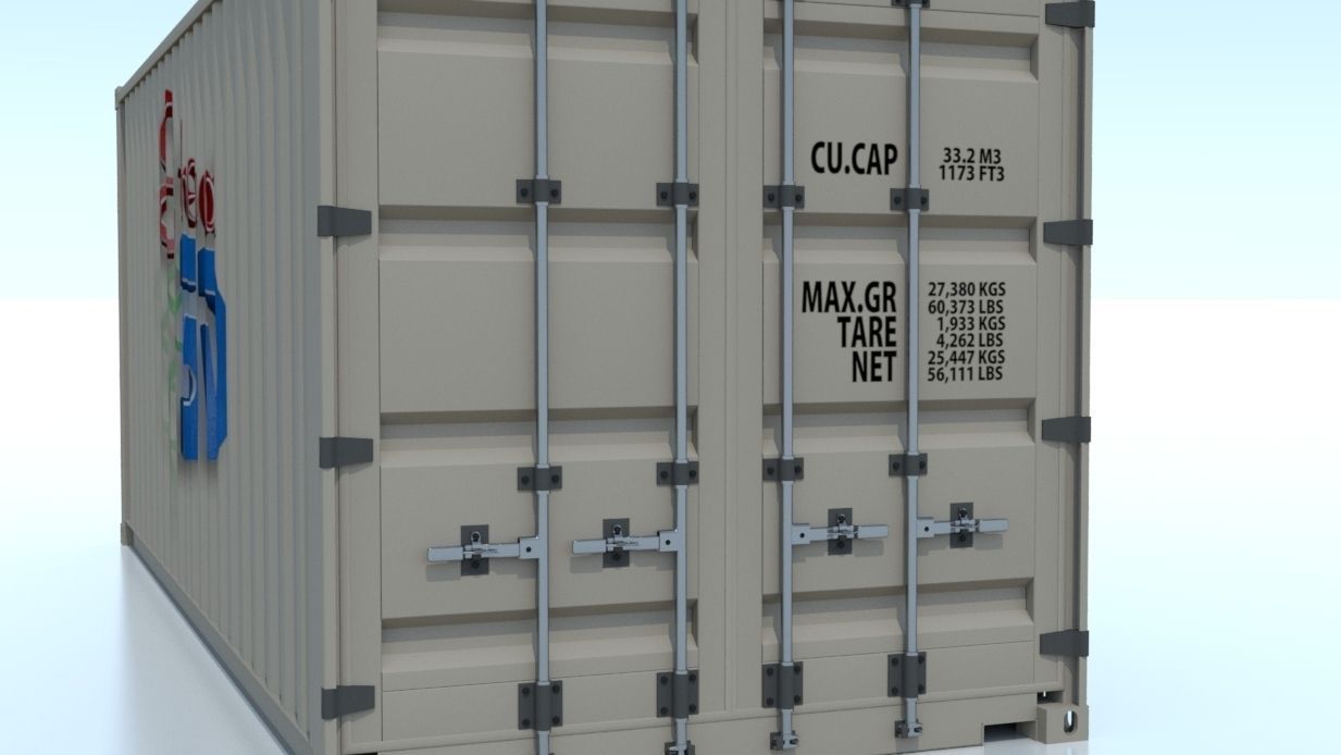 Industrial Shipping Container 3D model_12