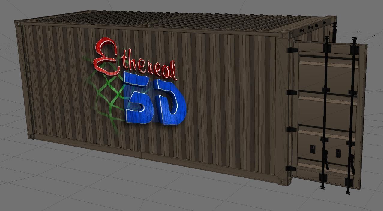 Industrial Shipping Container 3D model_8