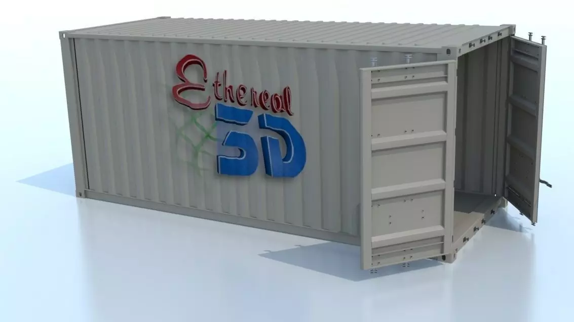 Industrial Shipping Container 3D model_0