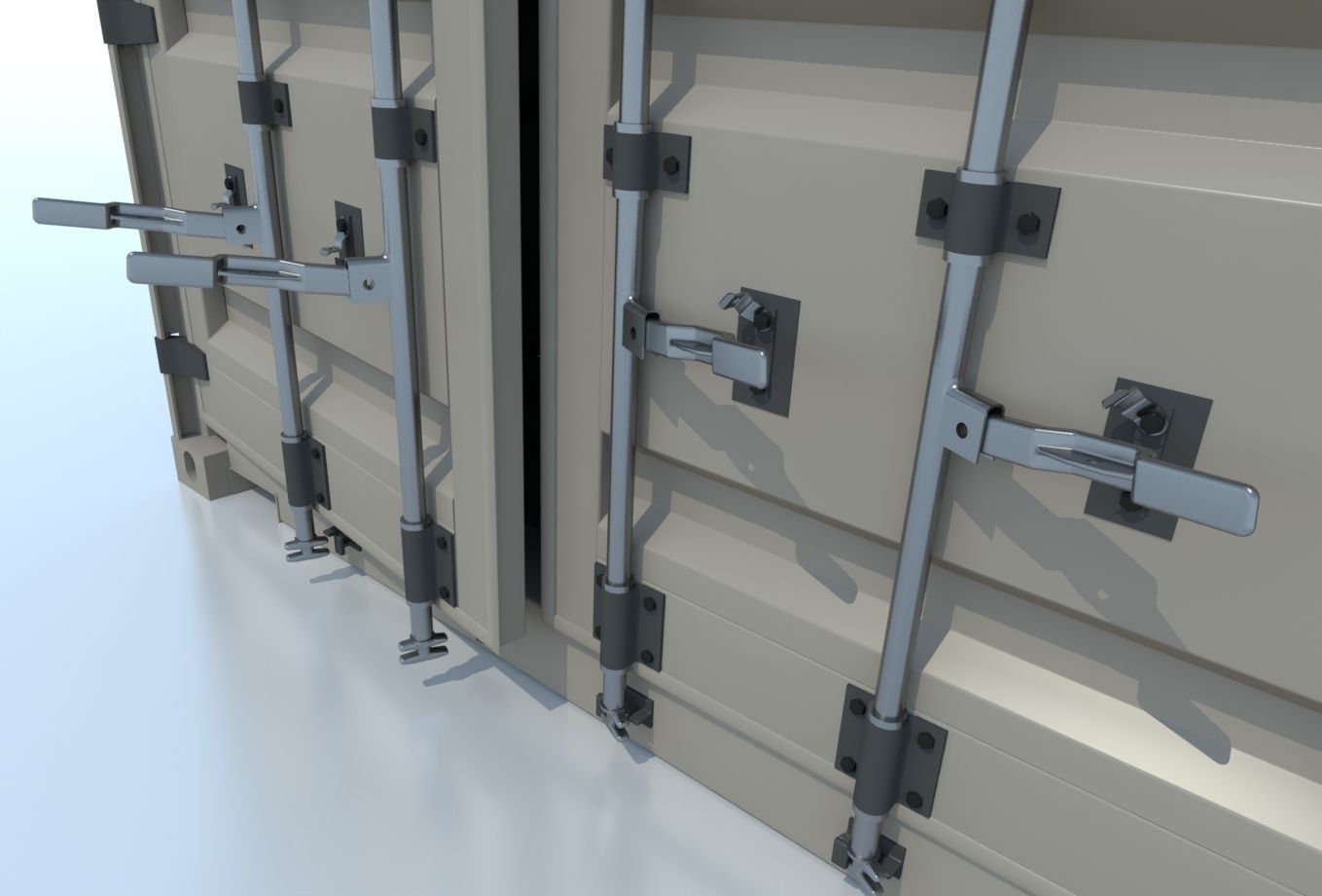 Industrial Shipping Container 3D model_2