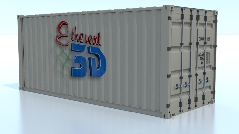 Industrial Shipping Container 3D model_11