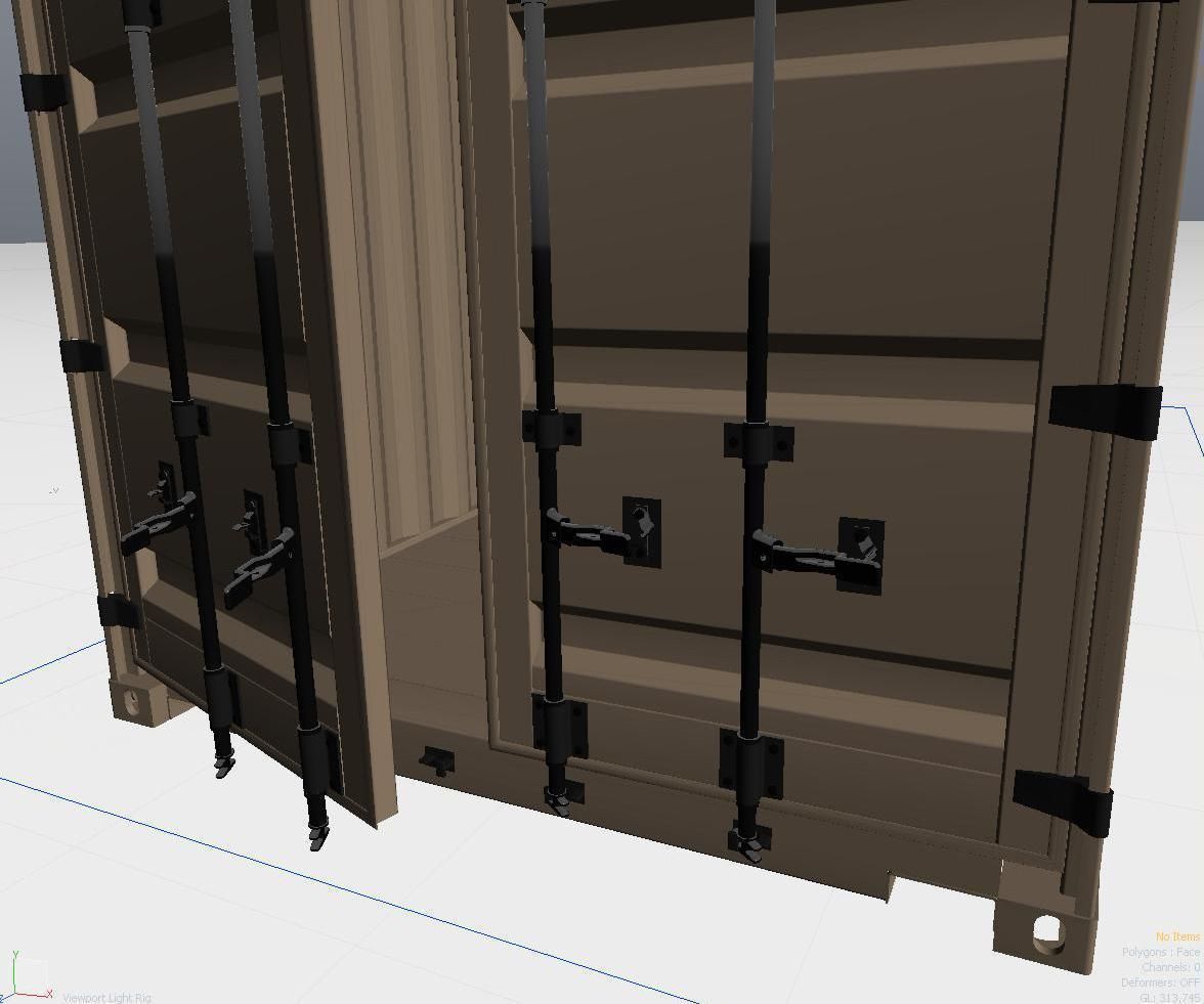 Industrial Shipping Container 3D model_3