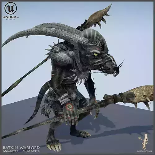Ratkin Shaman Light Vershion Low-poly 3D model