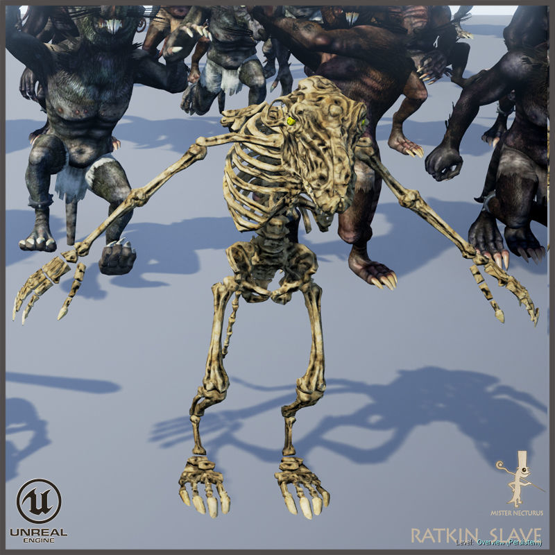Ratkin Slave Light Version Low-poly 3D model_7