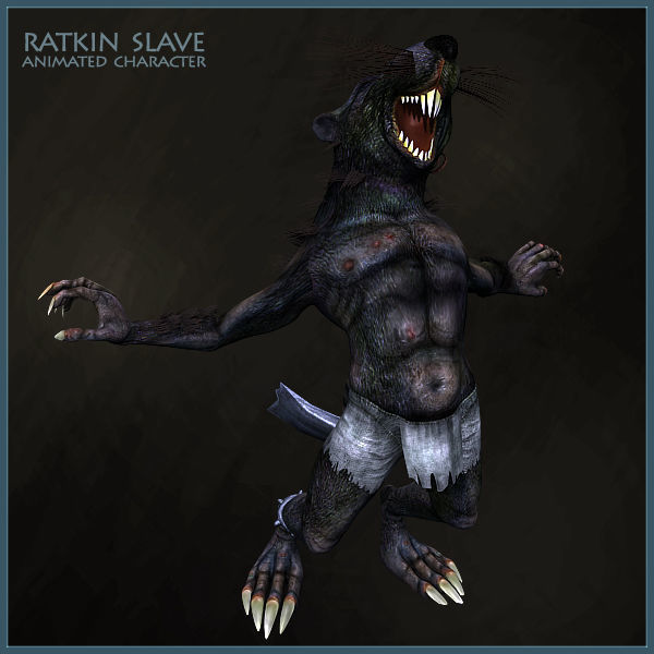 Ratkin Slave Light Version Low-poly 3D model_13